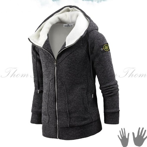 스톤아일*드 밍크후드 집업