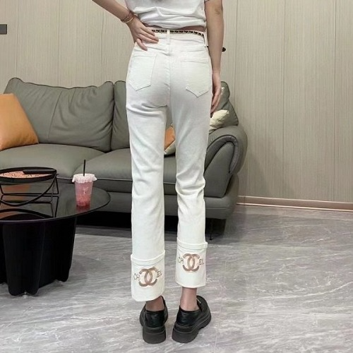 CHAN*L 밑단로고 팬츠 (벨트포함)