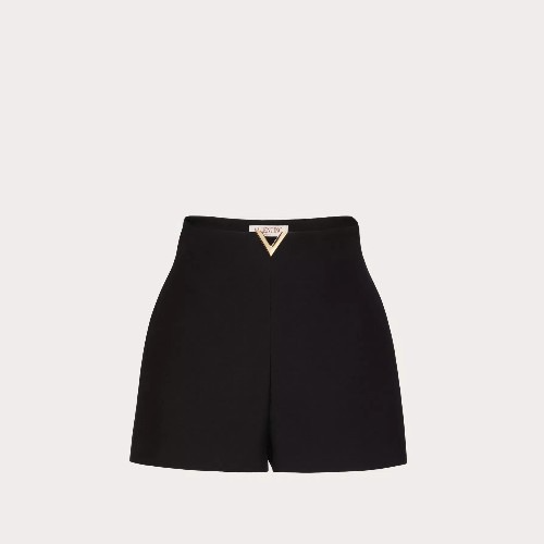 VALENT*NO 크레이프 쿠튀르 쇼츠 - 블랙