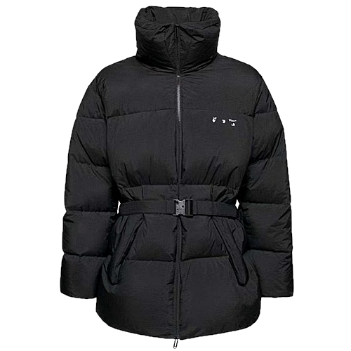 OFF-WHITE 벨티드푸퍼 하프 다운자켓