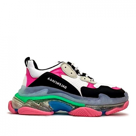 발렌시*가  BALENCIAGA  트리플S 클리어솔 - 핑크