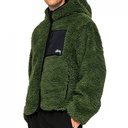 스투시 STUSSY 패턴드 쉐르파 리버시블 자켓