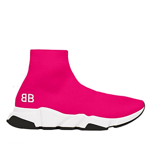 발렌시*가  BALENCIAGA  스피드러너 스니커즈 BB로고 - 네온핑크