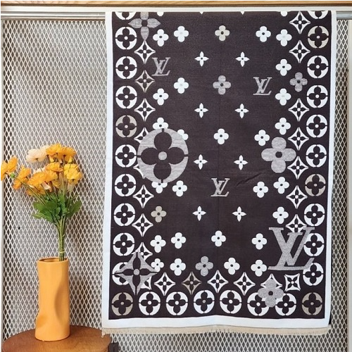 LOUIS VUITT*N 양면 숄 머플러