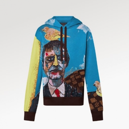 LOUIS VUIT*ON 자카드 코튼 후디 - 멀티 컬러