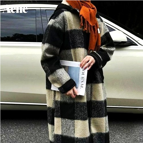 아*네 Acne Studios 체크 후드 코트