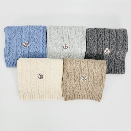 MONCL*R 울 꽈배기 니트 목도리 (02)