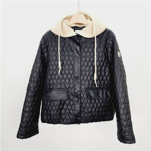 MONCL*R 레더 후드점퍼