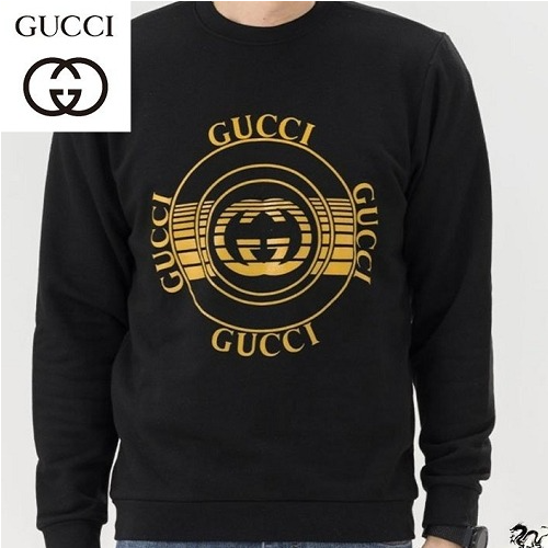 GUC*I 원형 라인 로고 맨투맨 (남여공용) (커플추천)