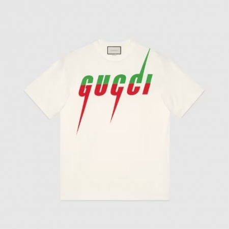 GUC*I 블레이드 프린트 티셔츠 - 화이트