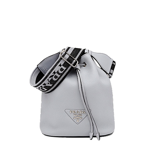 프*다 PRADA 가죽 버킷 백 - 그레이