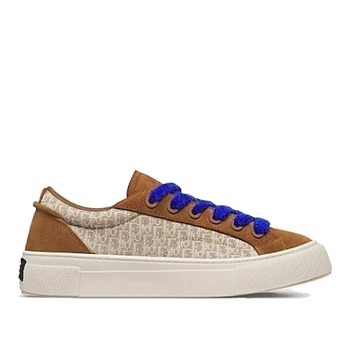 DIOR B33 오블리크 자카드 & 스웨이드 스니커즈