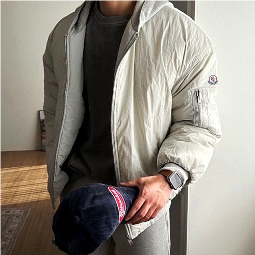 몽클*어 MONCLER MA-1 후드 항공 패딩