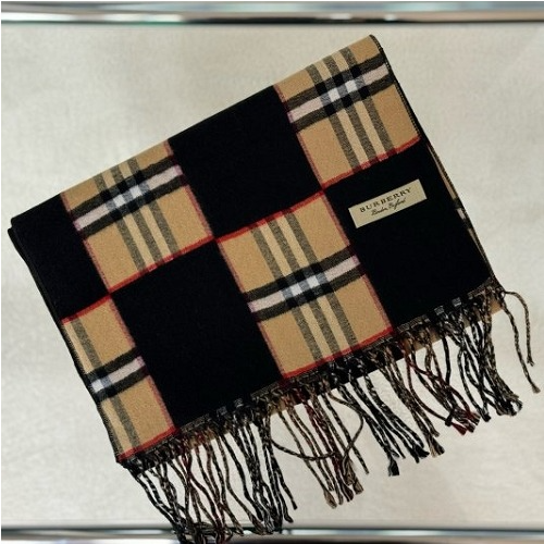 BURBER*Y 체크블럭 머플러 (수입고급)