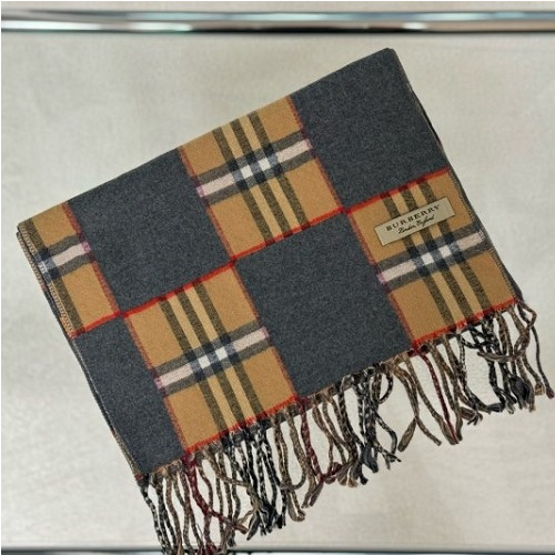 BURBER*Y 체크블럭 머플러 (수입고급)