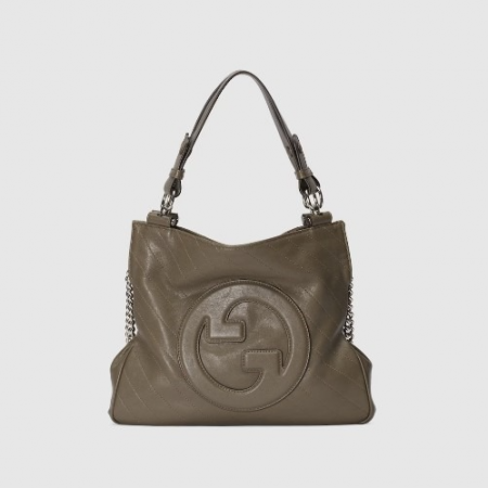 GUC*I 블론디 스몰 토트백 - 브라운 레더