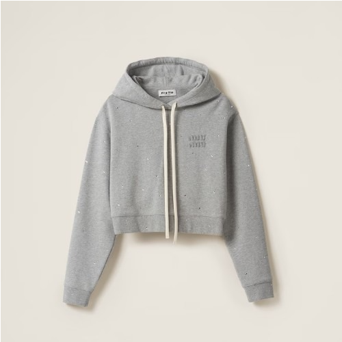 M*U MI* 코튼 플리스 후디 - 그레이