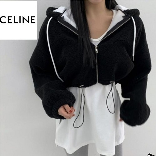 CELI*E 스트링부클 크롭후드
