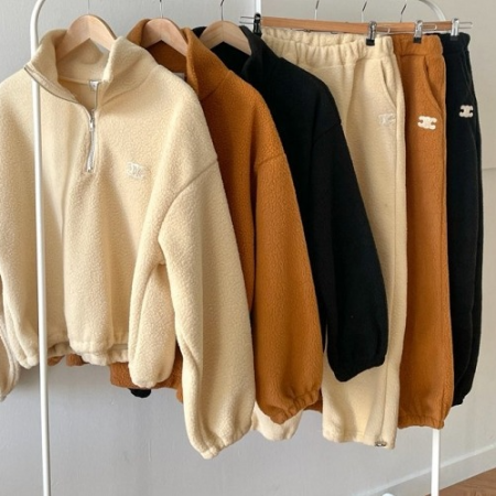 CELI*E 양털 하프집업 세트