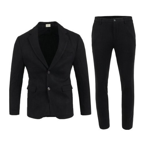 GUC*I 스트라이프 모직 슬림 정장세트 (수입)