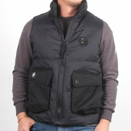 PHILIP PLE*N 신상패치 패딩 베스트