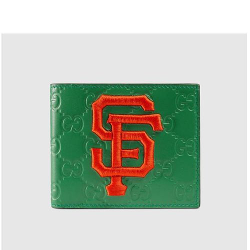 구찌 자이언트 패치 그린 남성 반지갑