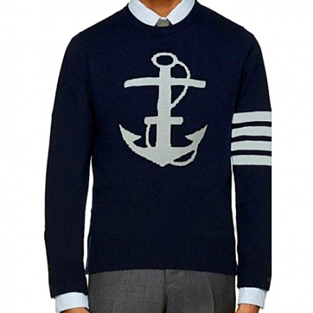 THOM BROW*E 앵커 백지퍼 니트