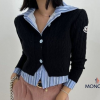 MONCL*R 셔츠 믹싱가디건