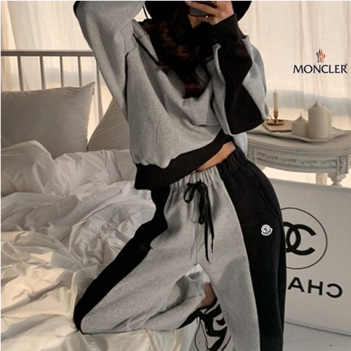 MONCL*R 배색라인 후드 기모세트