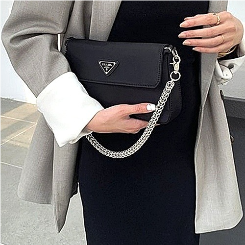 프*다 PRADA 메탈 체인 숄더백