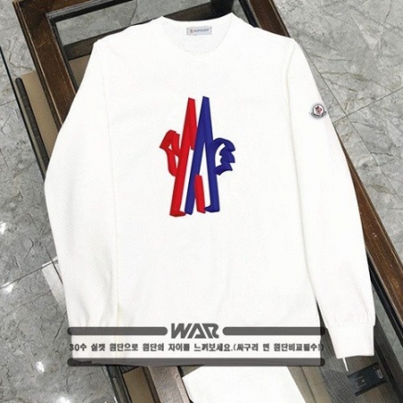 MONCL*R 3D 로고 패턴 밍크양기모 티셔츠