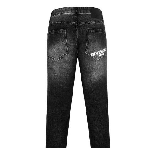 GIVENC*Y 블랙 캣워싱 프린팅로고 진