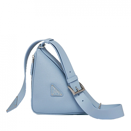22FW 프라다 PRADA 사피아노 가죽 벨트 백 - 블루