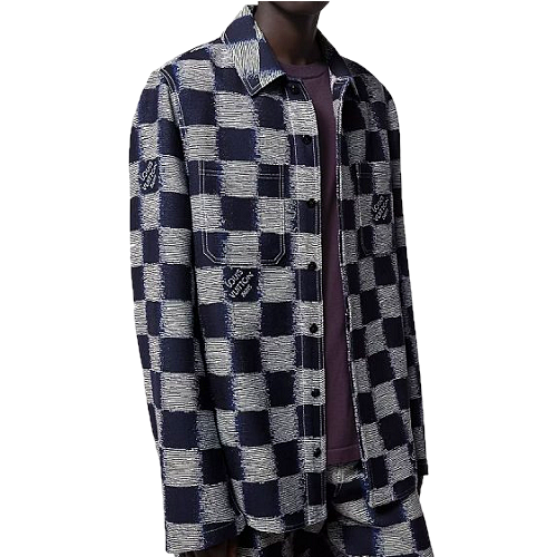 루이*통 LOUIS VUITTON 다미에 울 오버셔츠