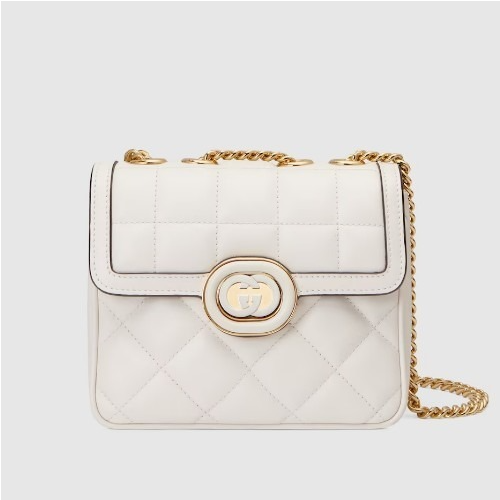 GUC*I 데코 미니 숄더백 - 화이트 레더