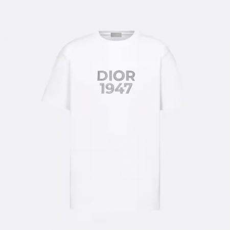 DI*R 캐주얼 핏 티셔츠 - 화이트 코튼 저지