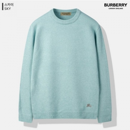 BURBER*Y BB 자수 로고 울캐시 니트