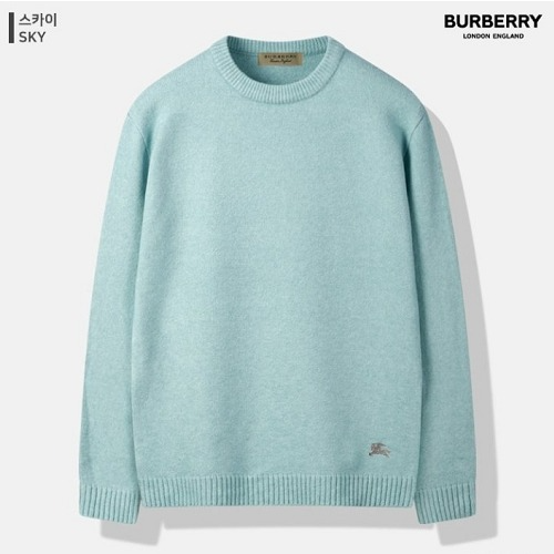 BURBER*Y BB 자수 로고 울캐시 니트