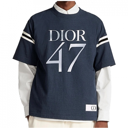 DIOR 슬러브 코튼 오버사이즈 티셔츠