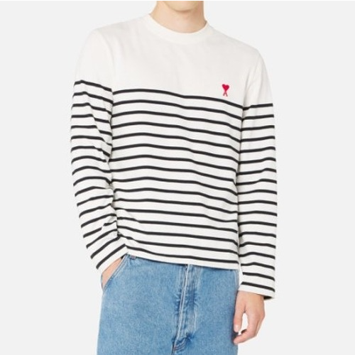 A*I 22SS 스몰 하트 스트라이프 니트