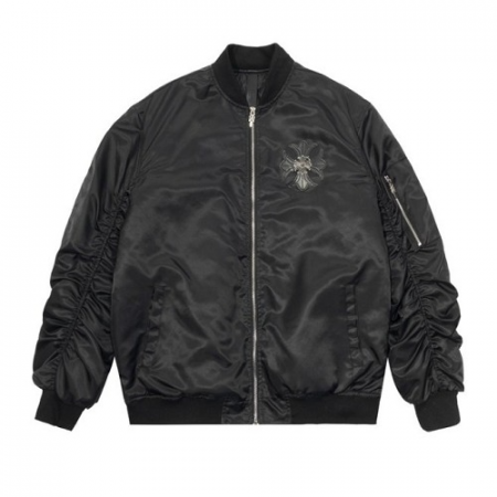 CHROME HEAR*S 크로스 셔링 봄버 자켓
