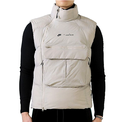 STONE ISLAND x NIKE 사이드 지퍼 와펜 베스트