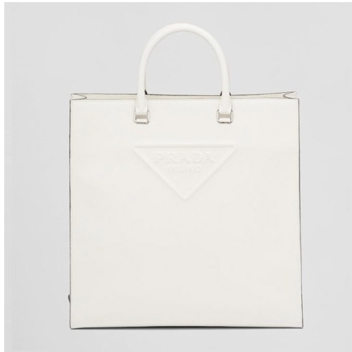 프*다 사피아노 가죽 토트백 화이트 2VG084