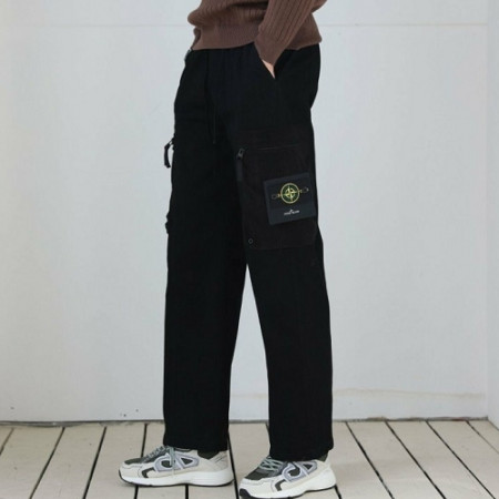 스톤 아일*드   와이드 핏 건빵포켓 팬츠