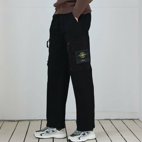 스톤 아일*드   와이드 핏 건빵포켓 팬츠