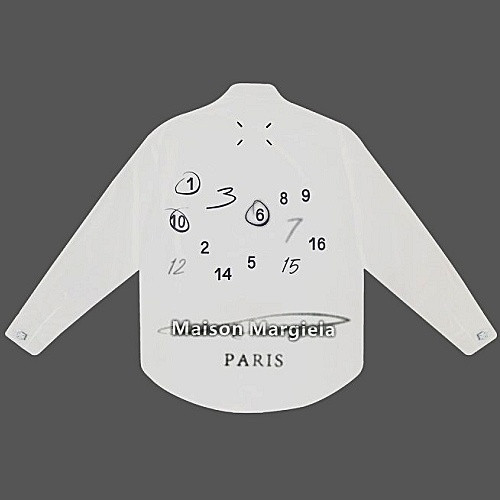 Maison Margiela 이레귤러 넘버 셔츠