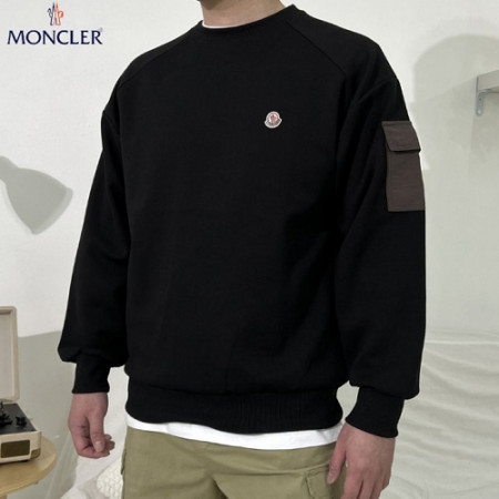 몽클*어  포켓 배색 절개 맨투맨