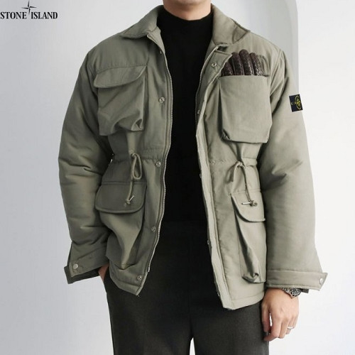 스톤 아일*드  바버 포켓 패딩 점퍼