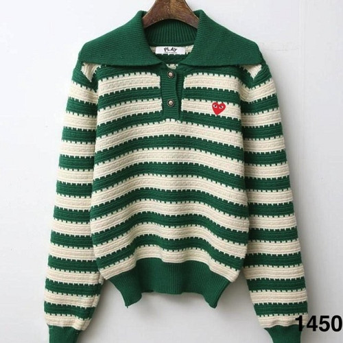 꼼데가*송  물결 단가라 카라 니트