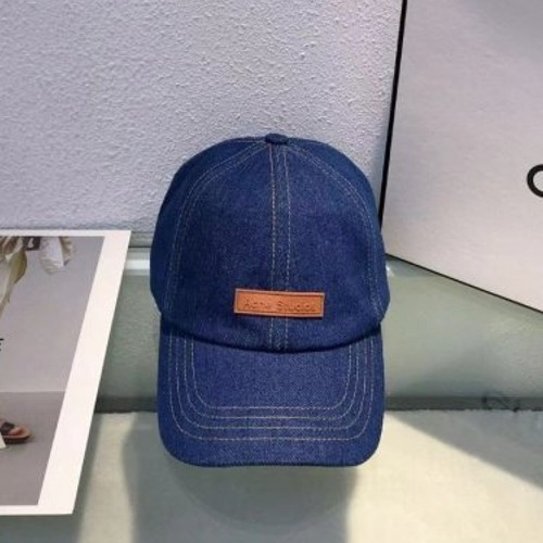 Acne Studi*s  시그니처 데님 자수 레티링 모자